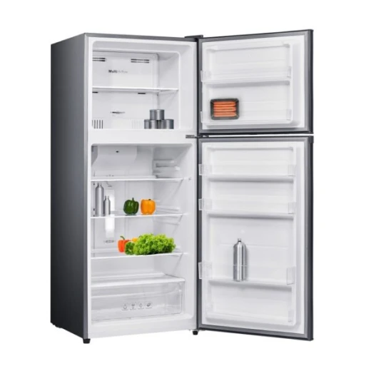 Skyworth SRD-495WTPGE Refrigerator 401L Black Glass Two Door No Frost, powerful cooling with frost-free technology, energy-efficient design, spacious storage and even air distribution, ideal for modern kitchen use - Image 2