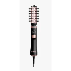 Sona SHB-81 Rotating Hair Dryer Brush 1200W Ionic Technology Black, 2-in-1 drying and styling brush, reduces frizz with ionic care, smooth shine finish, easy daily hair styling and fast blow-dry results