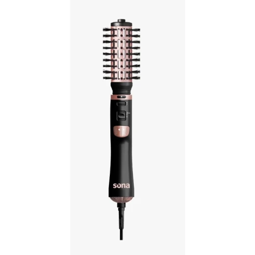 Sona SHB-81 Rotating Hair Dryer Brush 1200W Ionic Technology Black, 2-in-1 drying and styling brush, reduces frizz with ionic care, smooth shine finish, easy daily hair styling and fast blow-dry results Sona SHB-81 Rotating Hair Dryer Brush 1200W Ionic Technology Black, 2-in-1 drying and styling brush, reduces frizz with ionic care, smooth shine finish, easy daily hair styling and fast blow-dry results