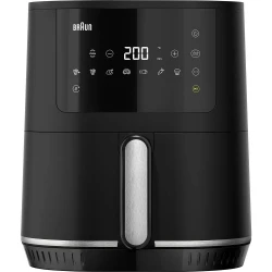 قلاية هوائية براون MultiFry 5 HF5030 لون أسود بسعة 6 لتر، 8 برامج طهي، تقنية RealAir لتوزيع الهواء الساخن، طهي صحي بدون زيت، متعددة الاستخدام للقلي والشوي والخبز، سهلة الاستخدام والتنظيف للمطبخ اليومي