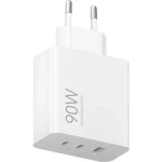 شاحن شاومي 90 واط هايبر تشارج 3 منافذ EU موديل شحن سريع USB-C وUSB-A متعدد الأجهزة توزيع ذكي للطاقة متوافق مع الهواتف واللابتوب - شاومي