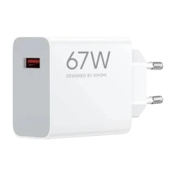شاحن شاومي 67 واط هايبر تشارج Travel Charger EU Type-A موديل BHR07SKEU شحن سريع محمول USB-A متوافق مع الهواتف والأجهزة الذكية حماية أمان متعددة