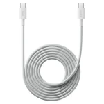 كابل شاومي USB-C إلى USB-C بطول 2 متر 6A مضفر شحن سريع حتى 120 واط مع نقل بيانات بسرعة 480Mbps متوافق مع الهواتف والأجهزة الذكية، لون أبيض - شاومي