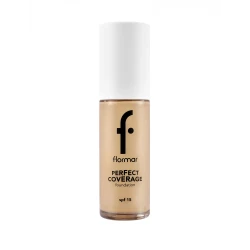 Flormar Perfect Coverage Foundation 103 Cremy Beige, full coverage liquid foundation, smooth matte finish, long-lasting wear, natural flawless skin look makeup base