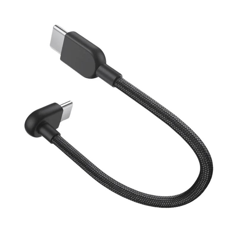 Xiaomi 3A Braided USB-C to USB-C Cable 10cm BHR08W0GL 60W Fast Charging Compact Durable Data Cable for Smartphones Tablets Laptops Portable Travel Use - Xiaomi