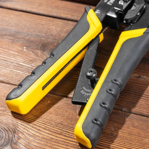 Deli EDL4971 Ethernet Crimping Tool Professional Grade 3 Sizes Wire Crimper RJ45 RJ11 RJ12 Connector Compatible Network Cable Crimping Tool for Various Wire Gauges and Applications - Image 4