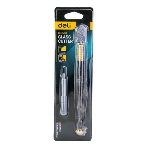 Deli Tools EDL2701 Diamond Glass Knife Professional Grade for Precise Glass Cutting 180mm Durable Construction, Ideal for DIY Projects and Crafts 180mm - Deli - Image 2