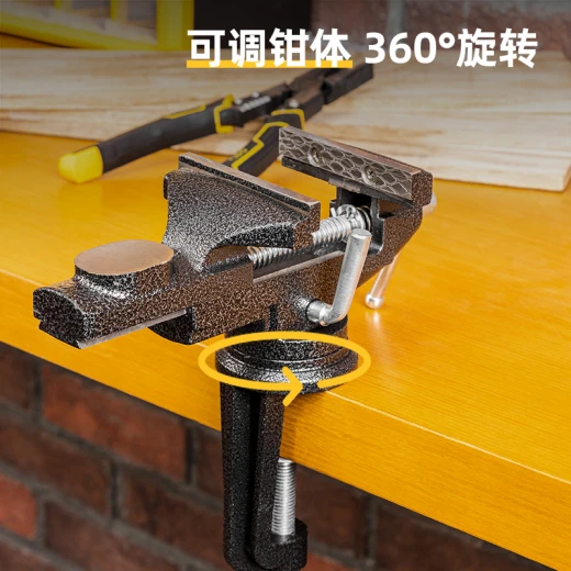 Deli Table Vise 70mm Opening Carpenter's Supplies Ductile Cast Iron Heavy Duty Clamping Jaw Suitable For Woodworking Metalworking And General Purpose Use - Deli - Image 3