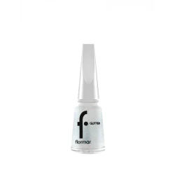 Flormar Glitter Nail Enamel GL37 Glitter Touch Sparkling Silver Pink Glitter Nail Polish High Shine Finish Buildable Coverage Long Lasting 11ml