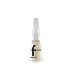 Flormar Glitter Nail Enamel GL12 White Pearl White Semi Transparent Glitter Nail Polish Pearl Effect High Shine Sparkling Finish Buildable Coverage Long Lasting Elegant Manicure 11ml