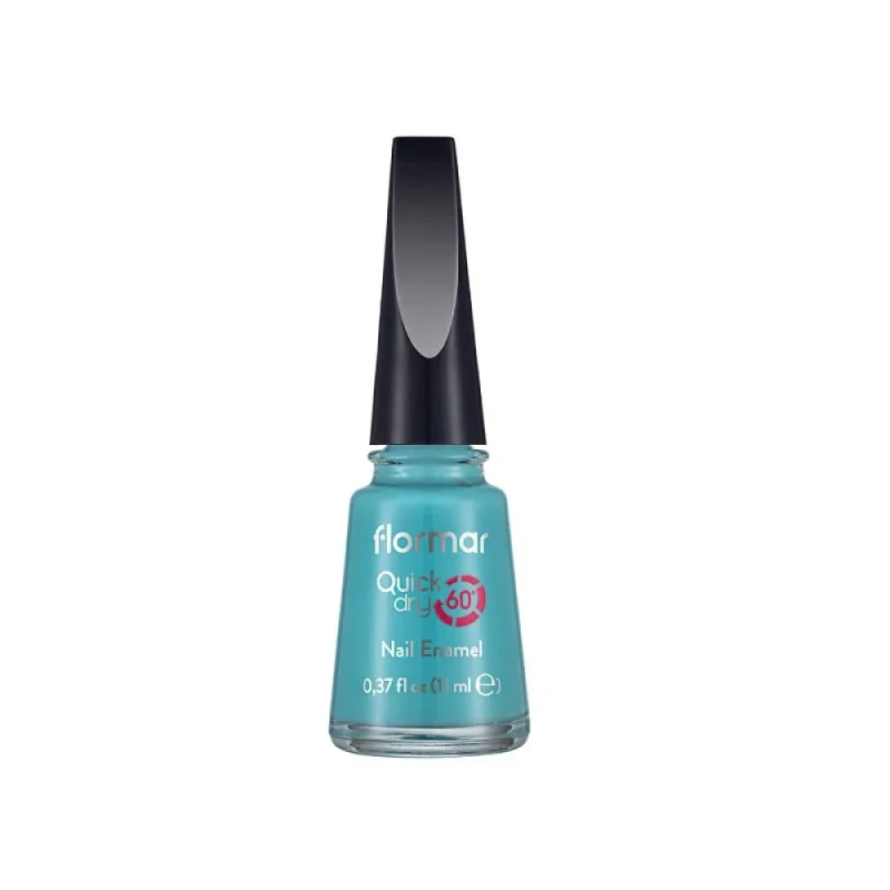 Flormar Quick Dry Nail Enamel QD44 Mermaid Nail Polish Fast Drying High Pigment Glossy Finish Long Lasting Shine Lightweight Formula - Flormar