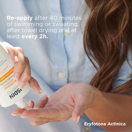 ISDIN Eryfotona Actinica SPF 50+ | Mineral Sunscreen for Face with Zinc Oxide | 100% Mineral UV Filters | No White Cast, Suitable for Sensitive Skin, Dermatologist Recommended - Isdin - Image 4