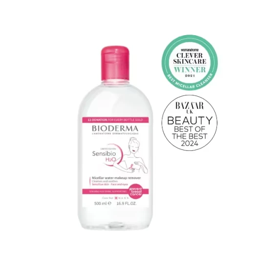 Bioderma Sensibio H2O Micellar Water Makeup Remover 500ml, Gentle Cleanser for Sensitive Skin - Image 2