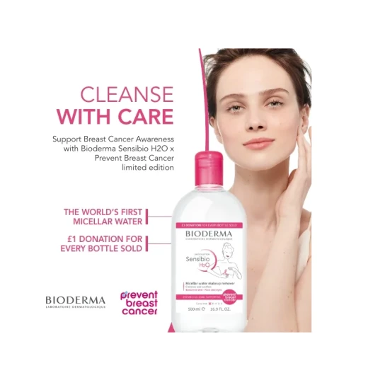 Bioderma Sensibio H2O Micellar Water Makeup Remover 500ml, Gentle Cleanser for Sensitive Skin - Image 3