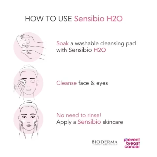 Bioderma Sensibio H2O Micellar Water Makeup Remover 500ml, Gentle Cleanser for Sensitive Skin - Image 7