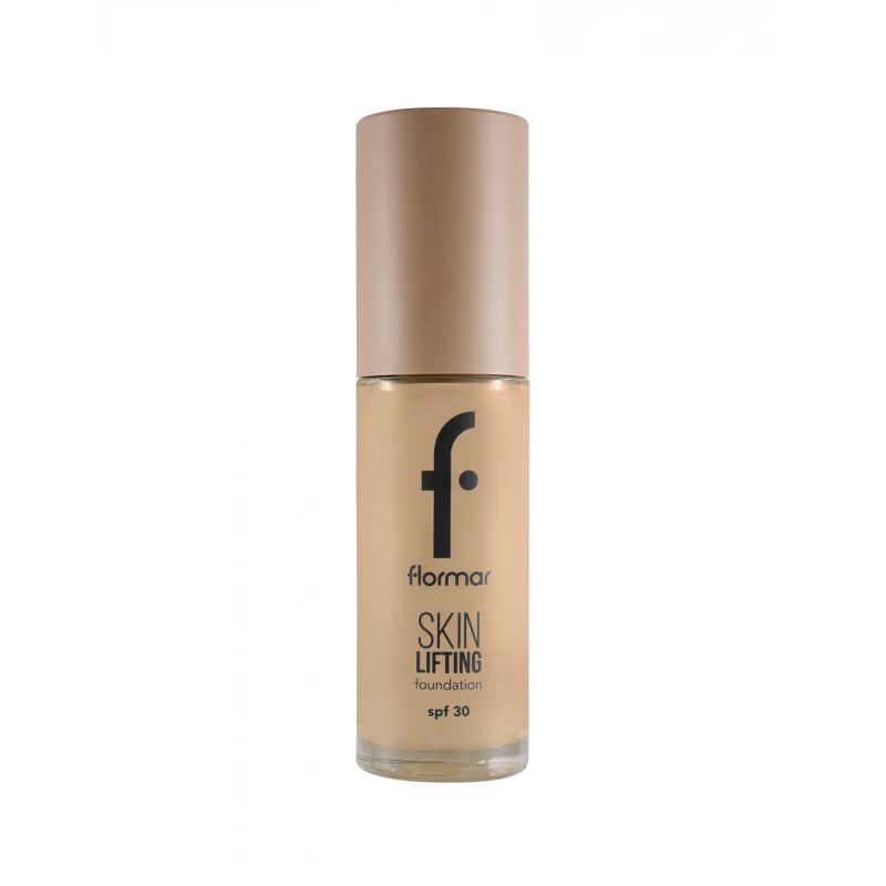 Flormar Skin Lifting Foundation 090 Honey Lifting Effect Foundation with Herbal Collagen Hyaluronic Acid Niacinamide Medium Buildable Coverage Natural Radiant Finish SPF30 - Flormar