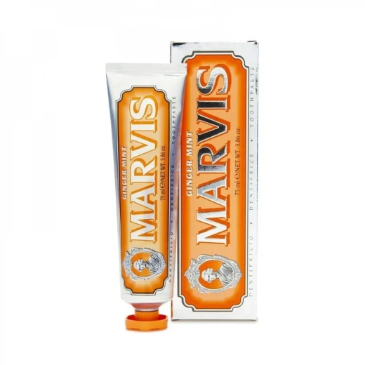 Marvis Ginger Mint Toothpaste 85ml – Premium Italian Toothpaste with Refreshing Ginger and Mint Flavor, Helps Clean Teeth, Freshen Breath, and Provide Long-Lasting Oral Freshness for Daily Use