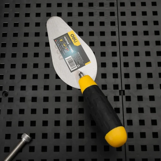 Deli EDL509206 6 Inch Bricklaying Trowel Manganese Steel Construction Tool for Durable Brickwork and Masonry Projects Professional Grade 6" Size - Deli - Image 3