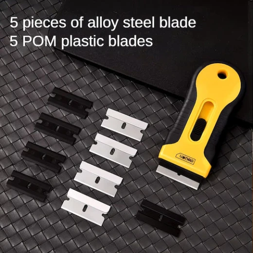 Deli DL365105 Degumming Scraper Tool, ABS Blade, Rubberized Handle, Standard Color - Deli - Image 3