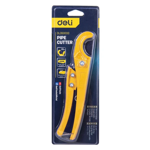 Deli Pipe Cutter 33mm, 65Mn Blade, Cuts 3-33mm Diameter Pipes, G38W Plastic Shell - Deli - Image 5
