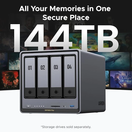 UGreen NASync DXP4800 Plus NAS Storage Server for Beginners, 4-Bay, 136TB Max - Ugreen - Image 2