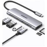 محول يو جرين 6 في 1 USB-C منفذ HDMI 4K قارئ بطاقات SD/TF 3 منافذ USB 3.0 - يوجرين