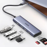 محول يو جرين CM511 USB-C إلى HDMI مع 3 منافذ USB-A 3.0 وقارئ بطاقات SD/TF - يوجرين