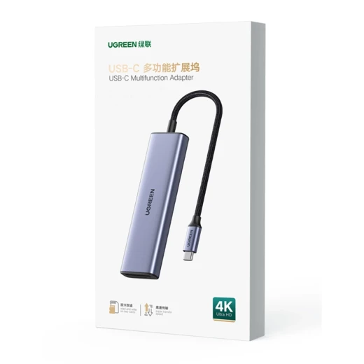 محول يو جرين CM511 USB-C إلى HDMI مع 3 منافذ USB-A 3.0 وقارئ بطاقات SD/TF - يوجرين - Image 6