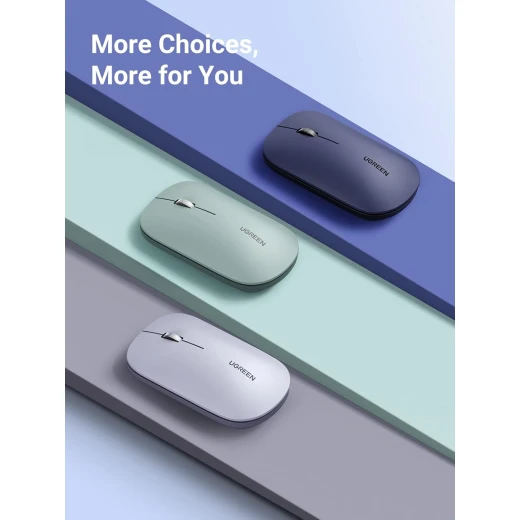UGREEN PC Mouse Wireless Quiet With 4000 DPI, 2.4GHz Connection, 18 Months Battery Life, USB Wireless Mouse Compatible With Laptop Computer Windows 11 macOS Linux (Grey) - Ugreen - Image 5
