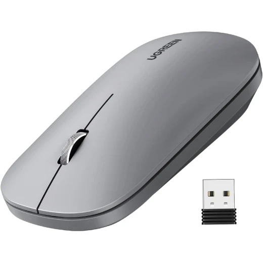 UGREEN PC Mouse Wireless Quiet With 4000 DPI, 2.4GHz Connection, 18 Months Battery Life, USB Wireless Mouse Compatible With Laptop Computer Windows 11 macOS Linux (Grey) UGREEN PC Mouse Wireless Quiet With 4000 DPI, 2.4GHz Connection, 18 Months Battery Life, USB Wireless Mouse Compatible With Laptop Computer Windows 11 macOS Linux (Grey)