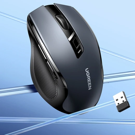 فأرة يو جرين 15064 لاسلكية مريحة زرقاء داكنة مستقبل USB 2.4 جيجا هرتز - يوجرين - Image 4