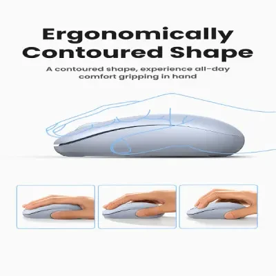 UGREEN MU105 2.4G Wireless Mouse Dusty Blue Ergonomic Design 2400 DPI - Ugreen - Image 3