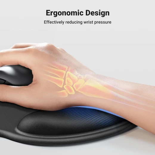 UGREEN Ergonomic Mouse Pad with Wrist Rest – LP668 Comfortable Wrist Support Non-Slip Base for Laptop and Computer Use - Ugreen - Image 5
