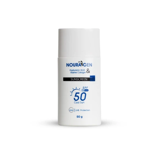 Nouragen Sunscreen SPF 50 with Hyaluronic Acid & Marine Collagen 50g – High Protection Against UVA & UVB Rays with Deep Skin Hydration, Softening & Long-Lasting Freshness Suitable for All Skin Types Nouragen Sunscreen SPF 50 with Hyaluronic Acid & Marine Collagen 50g – High Protection Against UVA & UVB Rays with Deep Skin Hydration, Softening & Long-Lasting Freshness Suitable for All Skin Types