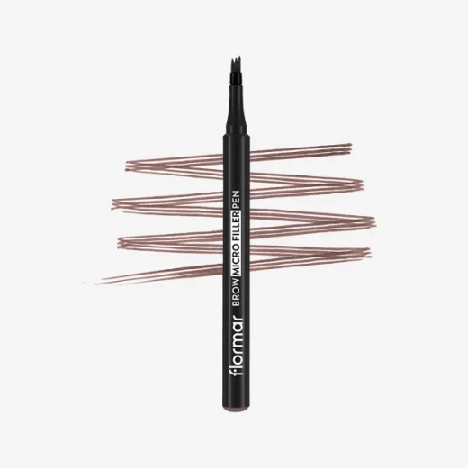 Flormar Brow Micro Filler Pen 02 Medium Brown, Eyebrow Enhancer, Long-Lasting - Image 6