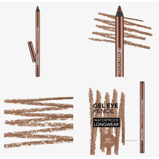 Flormar Extreme Tattoo Gel Pencil 007 Gold Storm Waterproof Eyeliner 1.2g - Image 5