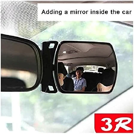 مرآة رؤية خلفية للسيارة سارت 3R-2129 زجاج محدب بزاوية واسعة لجميع السيارات قطعة واحدة - كار ستارز - Image 8