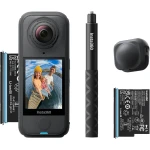 Insta360 X4 مجموعة كاميرا حركة 360 درجة، فيديو 8K مذهل، عصا سيلفي غير مرئية، تصميم مقاوم للماء، أسود، لتجارب لا تُنسى. - انستا 360