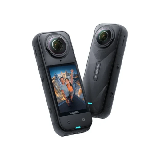 كاميرا الأكشن Insta360 X5 بتصوير 360 درجة ودقة 8K، مع مستشعرين مزدوجين 1/1.28 بوصة، تثبيت متطور للصورة، تصميم مقاوم للماء، لون أسود منتصف الليل كاميرا الأكشن Insta360 X5 بتصوير 360 درجة ودقة 8K، مع مستشعرين مزدوجين 1/1.28 بوصة، تثبيت متطور للصورة، تصميم مقاوم للماء، لون أسود منتصف الليل