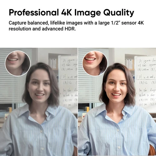 كاميرا ويب Insta360 Link 2 Pro بتقنية الذكاء الاصطناعي بدقة 4K مع مستشعر CMOS 1/1.3 بوصة، زاوية رؤية 84 درجة - انستا 360 - Image 9