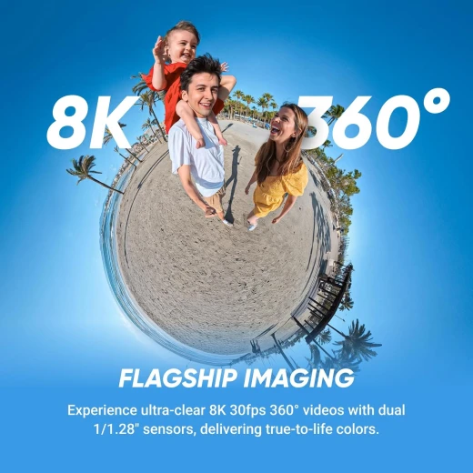 حزمة كاميرا Insta360 X5 360° المقاومة للماء 8K Essentials باللون الأسود - انستا 360 - Image 4
