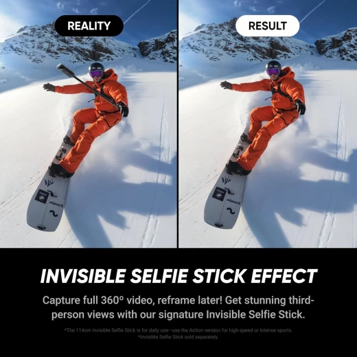حزمة كاميرا Insta360 X5 360° المقاومة للماء 8K Essentials باللون الأسود - انستا 360 - Image 5