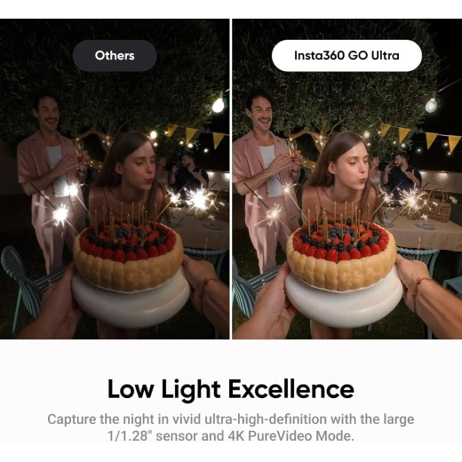 كاميرا إنستا 360 GO 3 فائقة الحركة مجموعة قياسية مع سعة تخزين 128 جيجابايت ومقاومة للماء محسنة لالتقاط فيديو وصور مذهلة بدقة 2.7K، لون أبيض قطبي - انستا 360 - Image 5