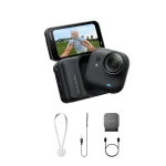 كاميرا الحركة إنستا 360 GO 3 فائقة الصغر: تسجيل فيديو مذهل بدقة 2.7K، مقاومة للماء، تصوير بدون استخدام اليدين، سعة تخزين 128 جيجابايت، مثالية للتصوير الفوتوغرافي والسفر - انستا 360