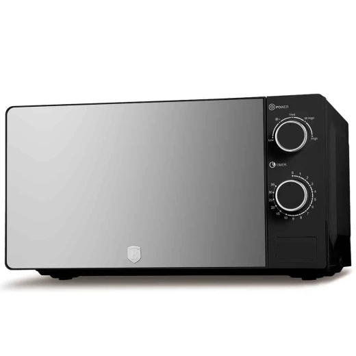 Berlinger Haus Matte Black 20L Mechanical Microwave Oven with Mirror Door Berlinger Haus Matte Black 20L Mechanical Microwave Oven with Mirror Door