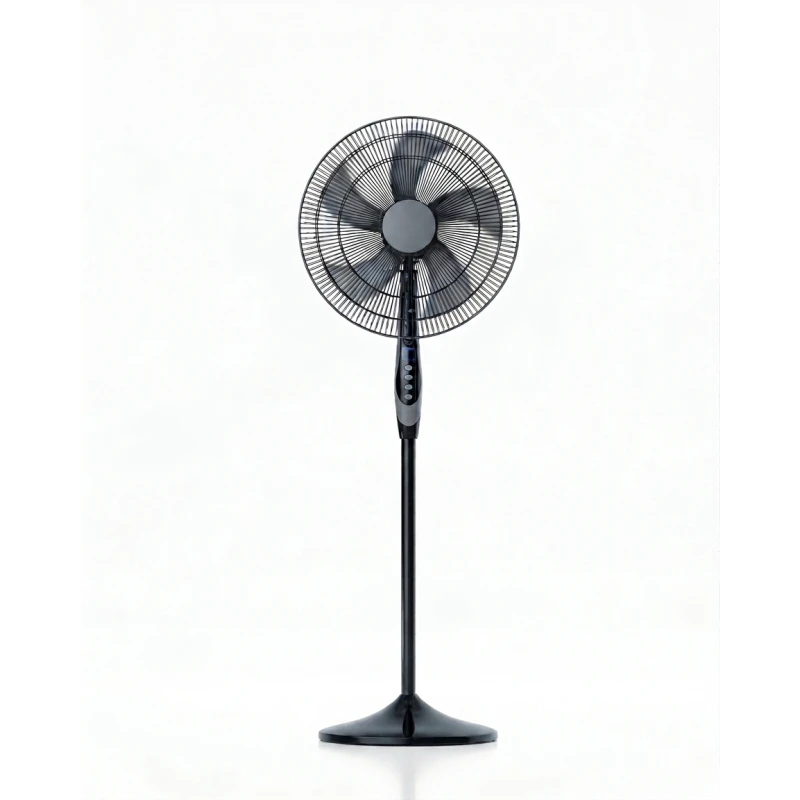 Goplin Stand Fan GOB-SF18-BK – Floor standing fan with stable base, 3 speed settings, oscillating head, and adjustable height for powerful and comfortable airflow with a practical design for home and office use - Goblin