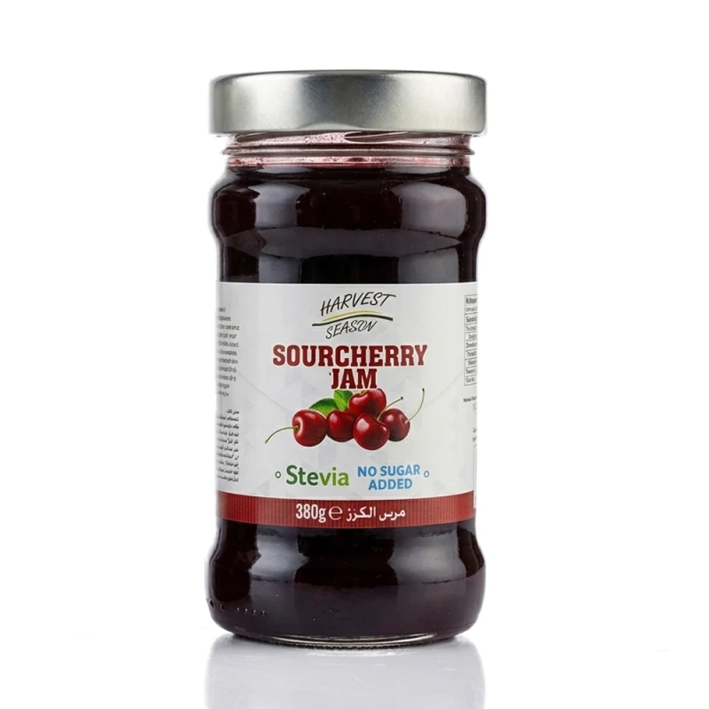 Harvest Sugar Free Cherry Jam 380g, Delicious Fruit Spread, Made in Turkey