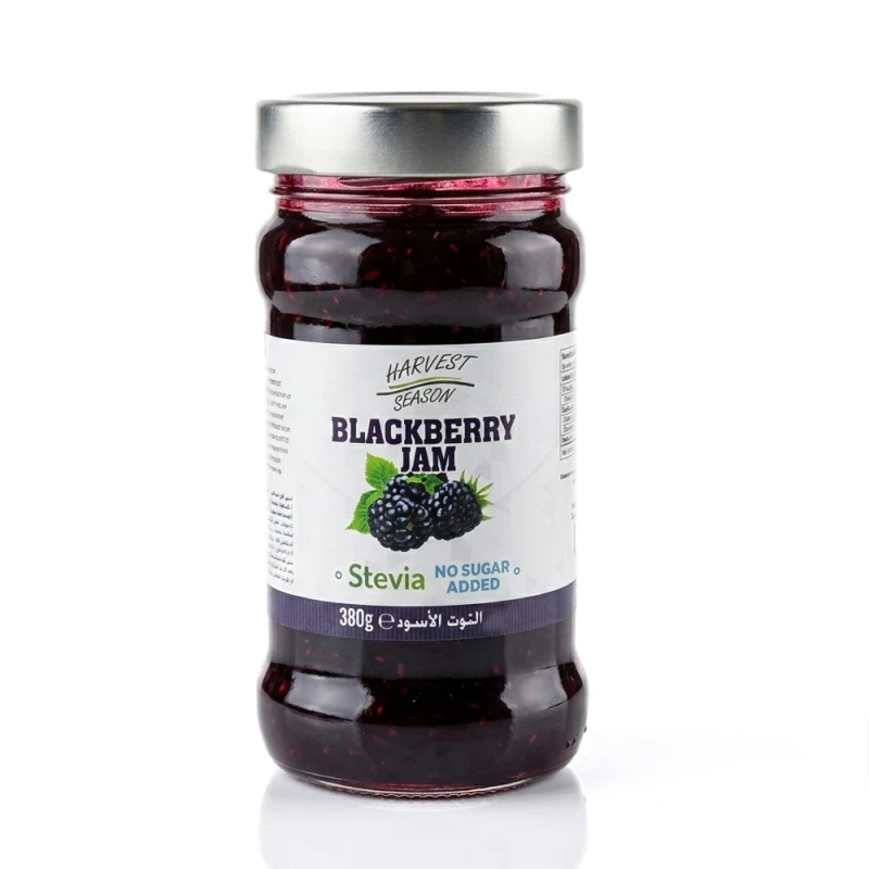 Harvest Sugar Free Black Raspberry Jam 380g, Delicious Fruit Spread for Healthy Snacking