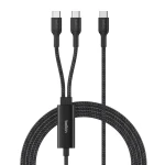 كابل بيلكن بوست تشارج برو مضفر USB C إلى USB C مزدوج 140 واط أسود، أبيض - بيلكين