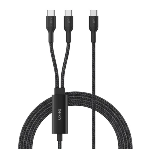كابل بيلكن بوست تشارج برو مضفر USB C إلى USB C مزدوج 140 واط أسود، أبيض كابل بيلكن بوست تشارج برو مضفر USB C إلى USB C مزدوج 140 واط أسود، أبيض